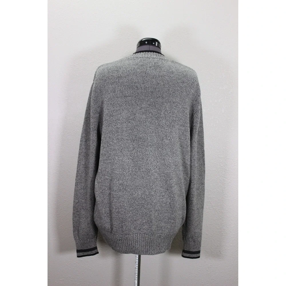 Eddie Bauer Crew Neck Sweater Men's XL Heather Gray Tight‎ Knit Casual - Picture 3 of 11